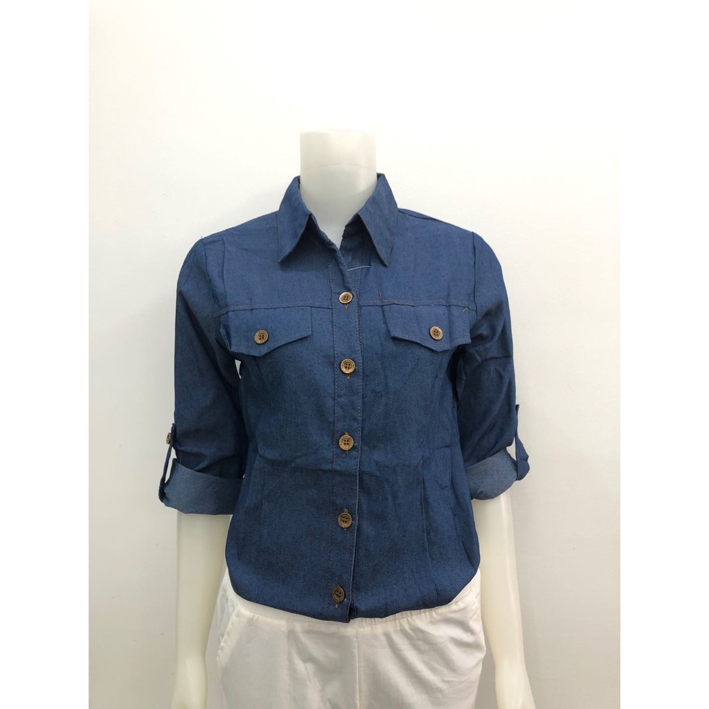 denim long top for ladies