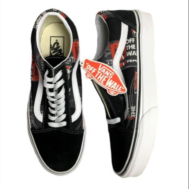 vans old skool packing tape white skate shoes