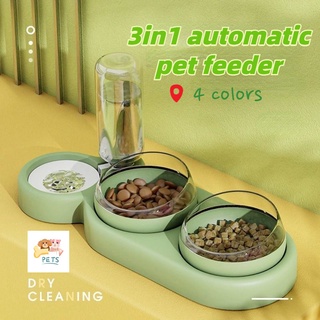 【Joy】3in1 Pet Bowl Cat Bowl Dog Bowl Automatic Pet Feeder Water Dispenser Drinking Bowl