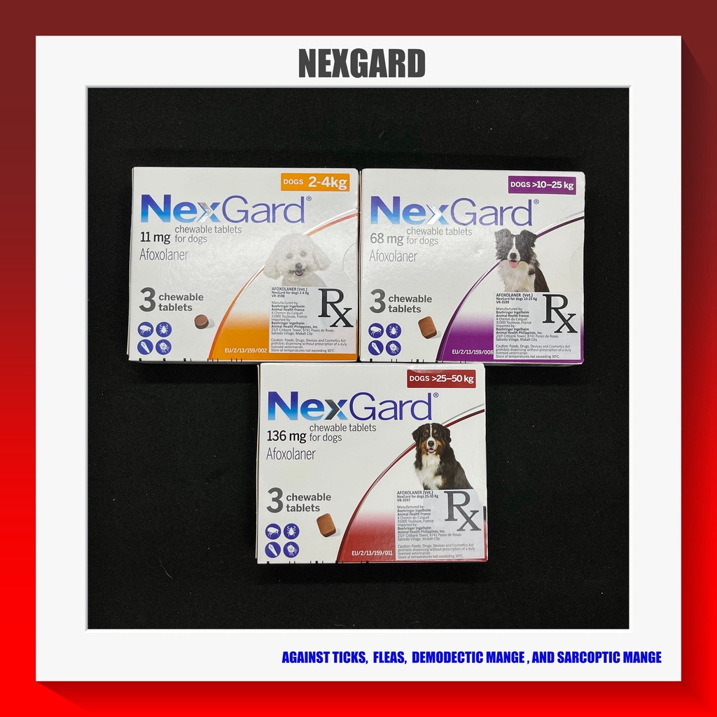 NexGard for Dogs Chewable Tablets Afoxolaner Shopee Philippines