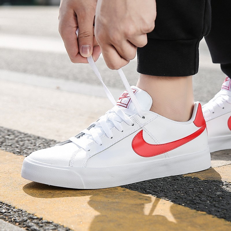 nike court royale white red
