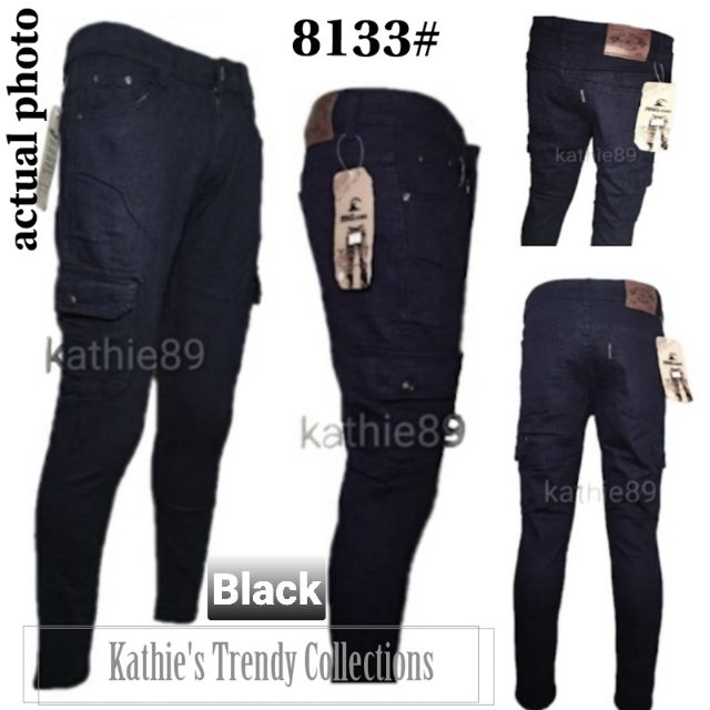 skinny jeans with cargo pockets