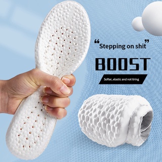 Shock Absorption Breathable Elastic Soft Boost Insole/ U-shaped Sponge Massage Comfortable Sport Insoles Unisex
