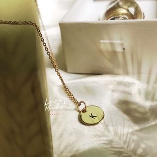 Minima Initial Stainless Gold Necklace Loved By Mads [WITH POUCH & POLISHING CLOTH]