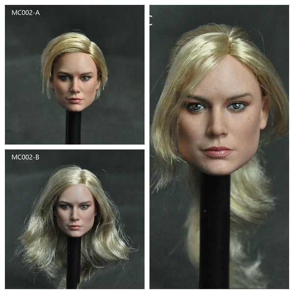 Mancotoys 1/6 Captain Marvel Head Carved Brie Larson Short Hair Fit 12" Figure