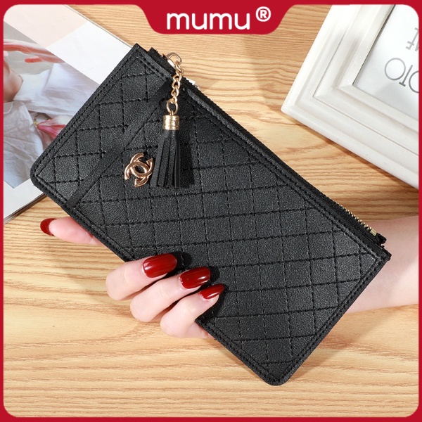 Mumu #1021 Korean Elegant Leather Long Wallet Phone Wallets Card ...