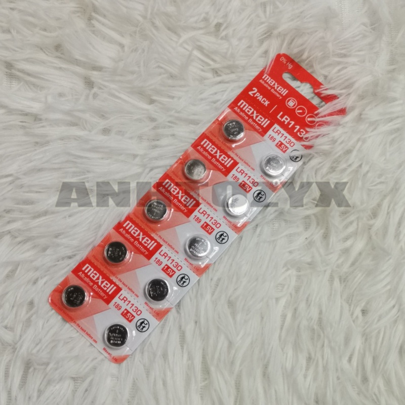 Maxell LR1130 (189) 1.5V Alkaline Battery 1 Pad/10pcs LR 1130 100
