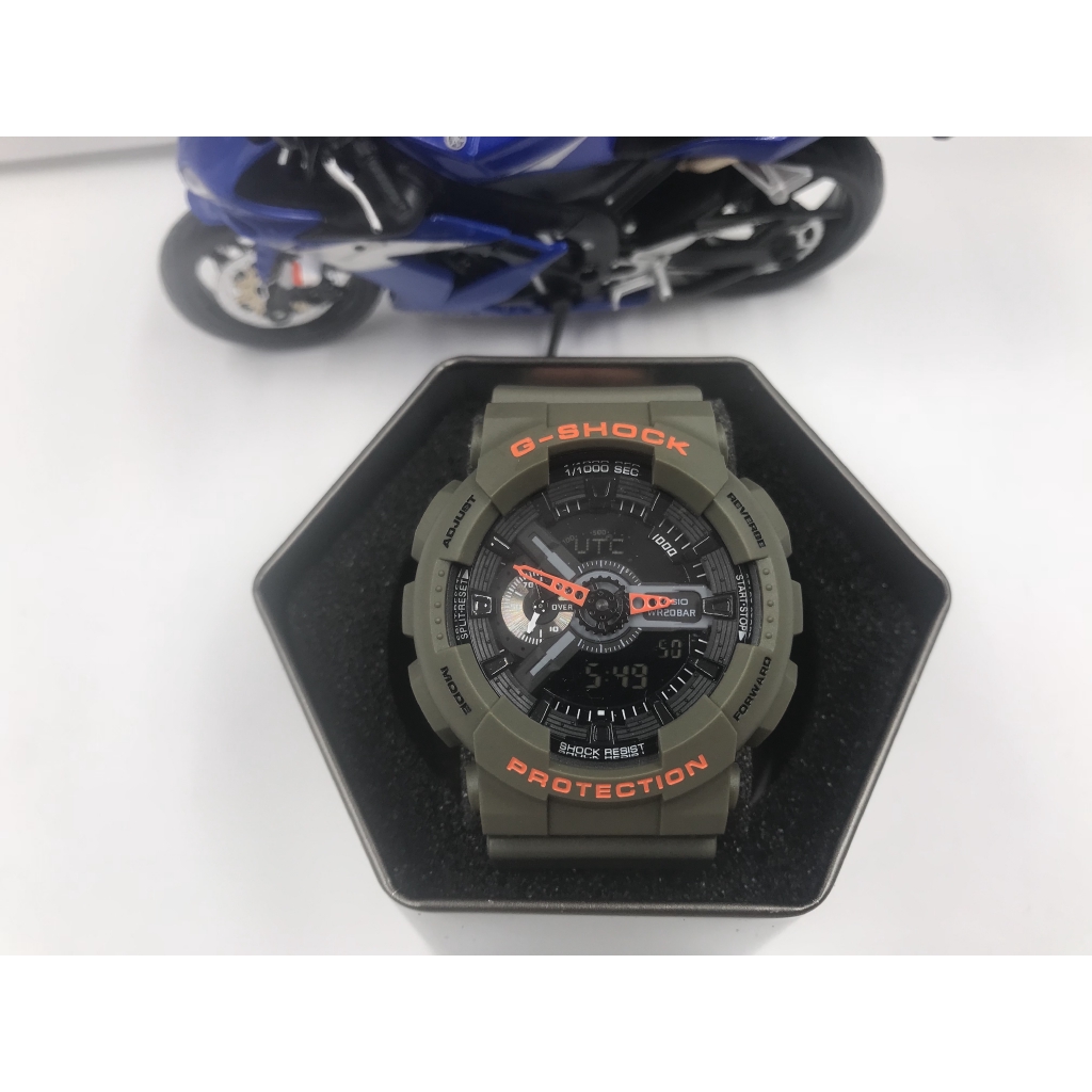 green and orange g shock