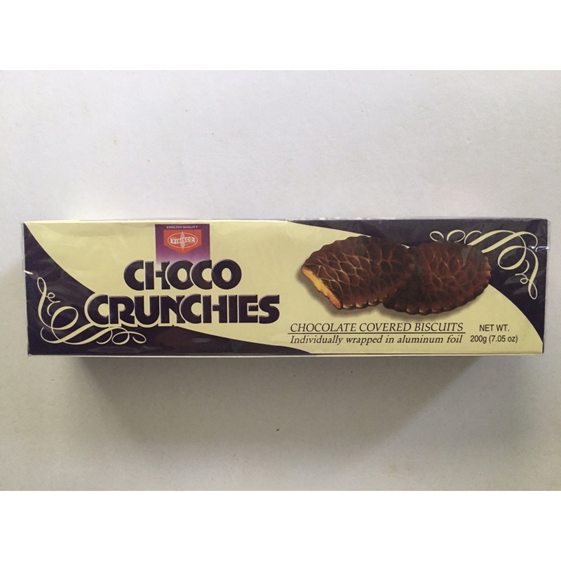 Choco Crunchies Chocolate covered biscuits individually wrapped in