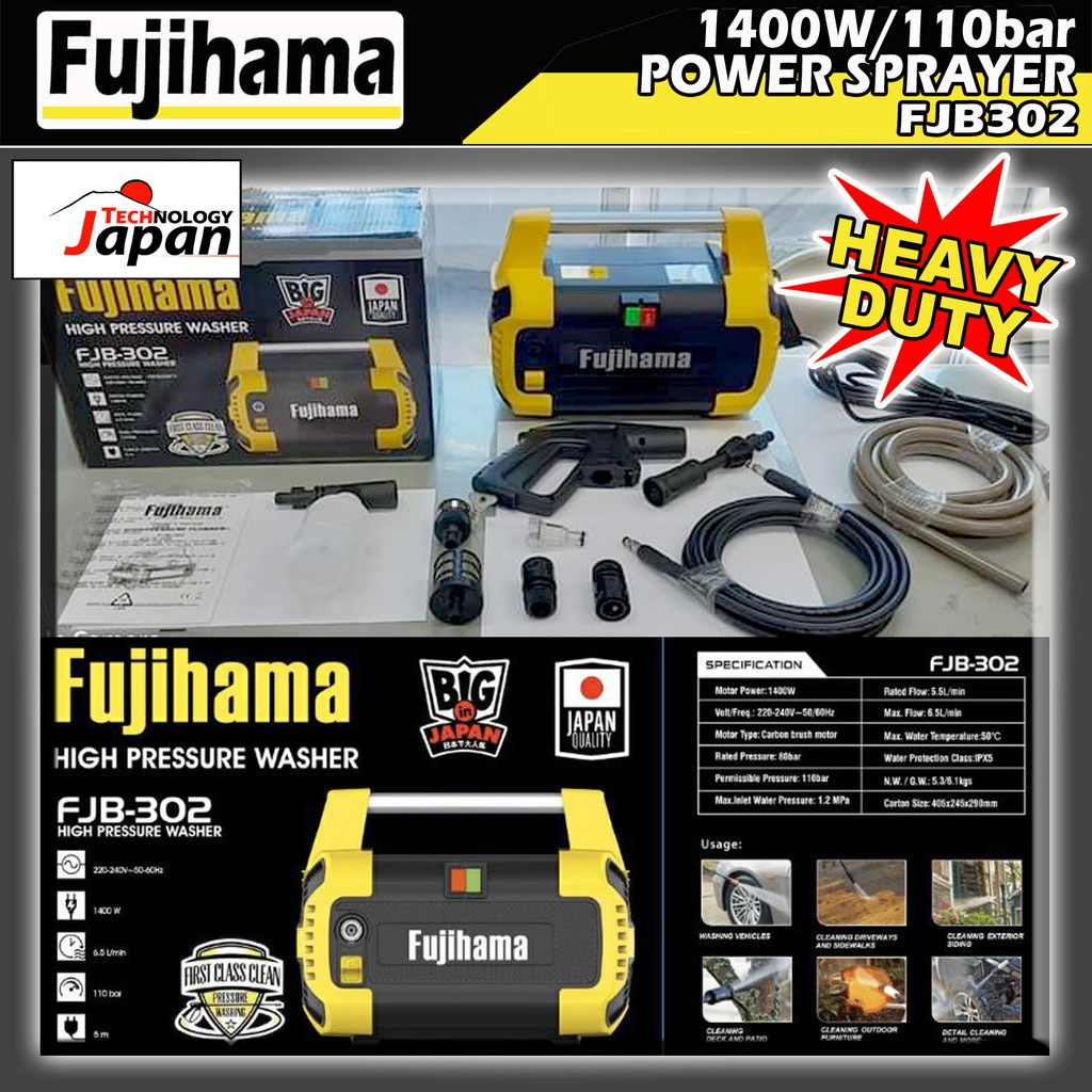 Fujihama Fjb 302 Portable Power Sprayer Pressure Washer Shopee
