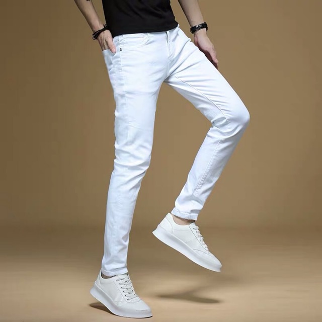 white skinny pants mens