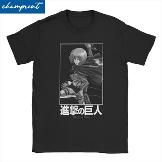 Men Women Armin Arlert Attack On Titan T Shirts Shingeki No Kyojin Pure Cotton Clothing Novelty Round Neck Tees 4XL 5XL T-Shirts #1