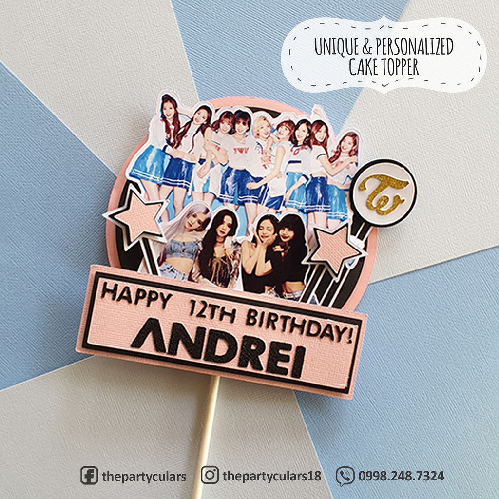 Unique And Personalized Blackpink And Twice Together Cake Topper Shopee Philippines