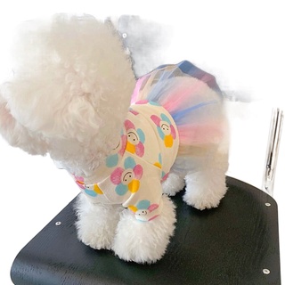 ◊Pet princess skirt dog clothes small puppy summer thin section cat teddy Bichon Pomeranian spring a