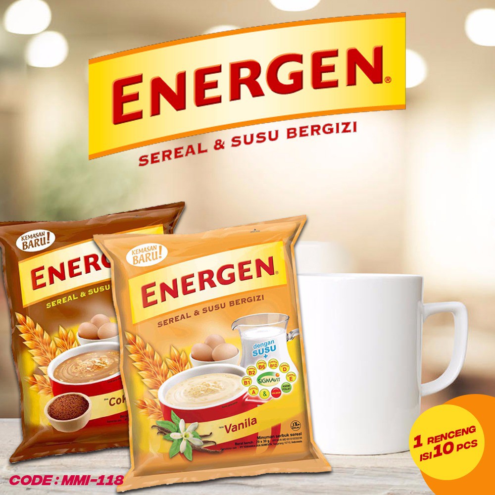 Cereal Energen Energent Drink Containing 10 Pcs Mmi 118 Shopee Philippines