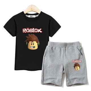 Kids Fashion Suit Roblox Clothing Boys T Shirt Pants Sets Boy Costume 2pc Set Shopee Philippines - roblox costumes for kids