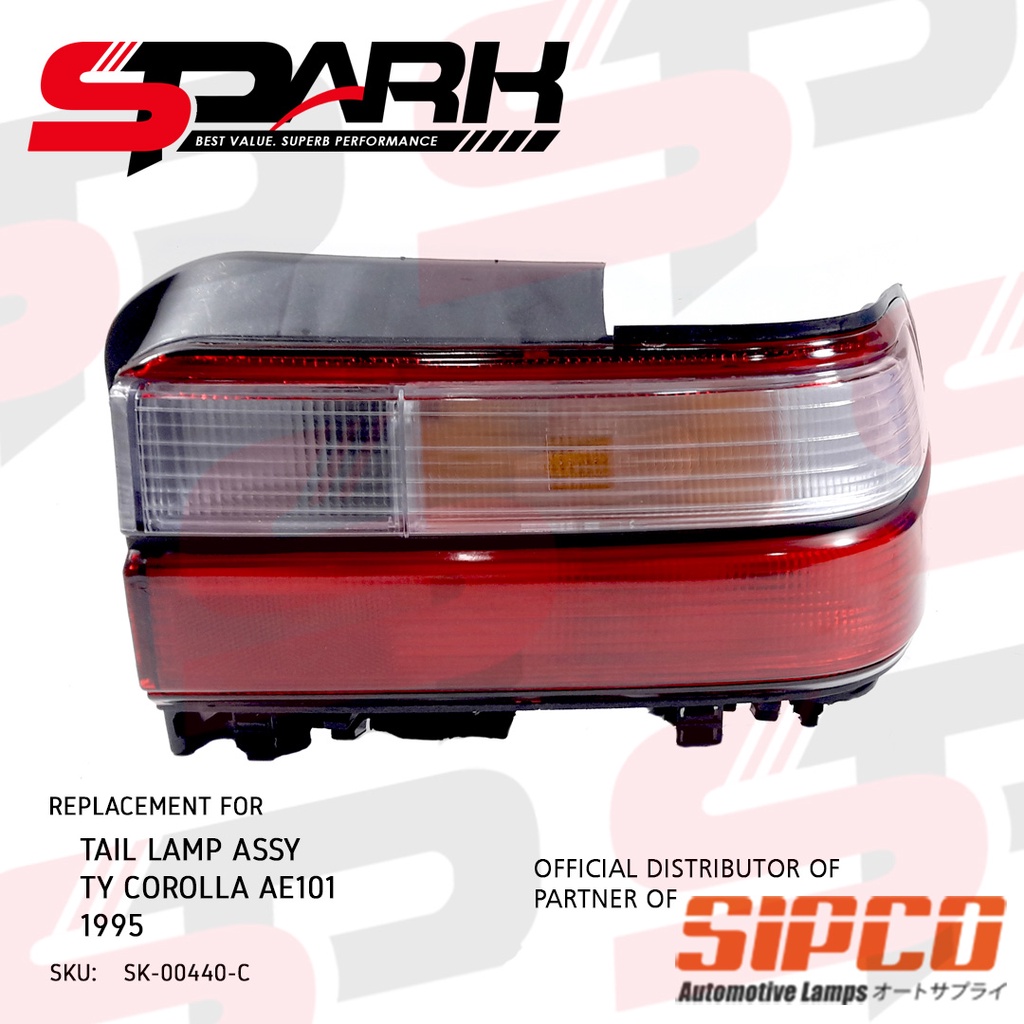 Tail Lamp Taillight Rear Lamp Assembly for Toyota Corolla AE101 Big