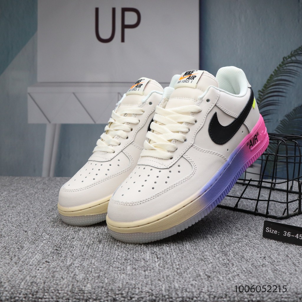 rainbow bottom air force ones