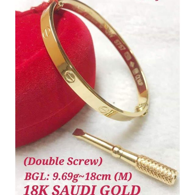 18k Saudi Gold Cartier Bangle pawnable 