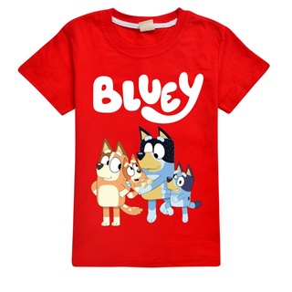 Bingo Bluey Cartoon Children's T-shirt Kid T-shirt Party T-shirt 100% Cotton Fashion Theme Gift #9