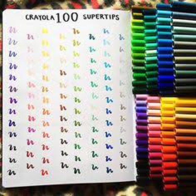 Crayola Supertips Color Chart