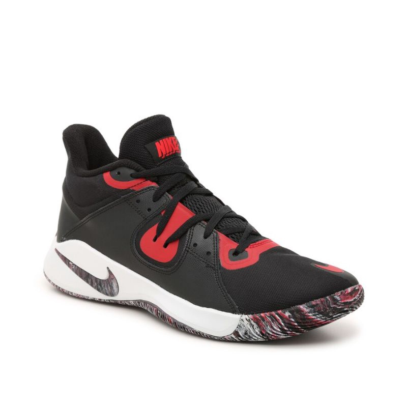 nike red black basketball shoes