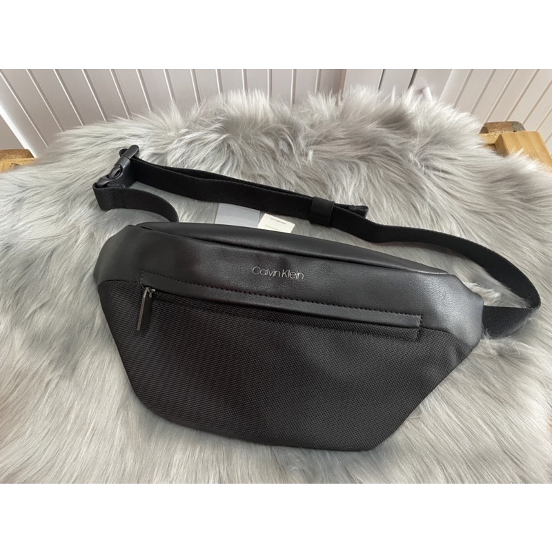 CK Calvin Klein Smooth Nylon and Leather Belt Bag Waist Bag Fannypack ...