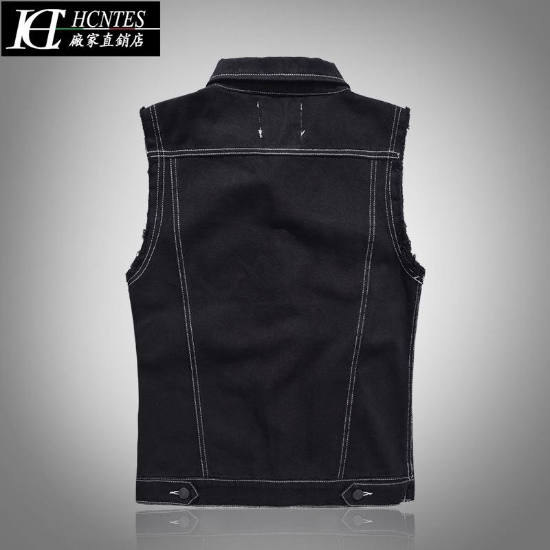 black brand denim vest