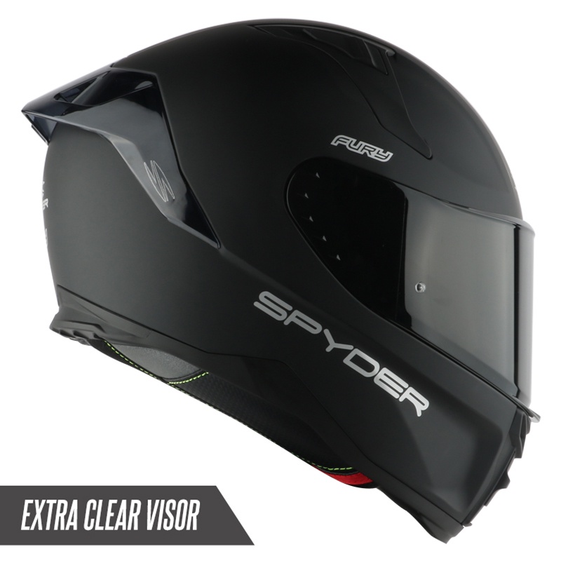 Spyder FullFace Dual Visor Helmet FURY PD S0 (FREE Clear Visor