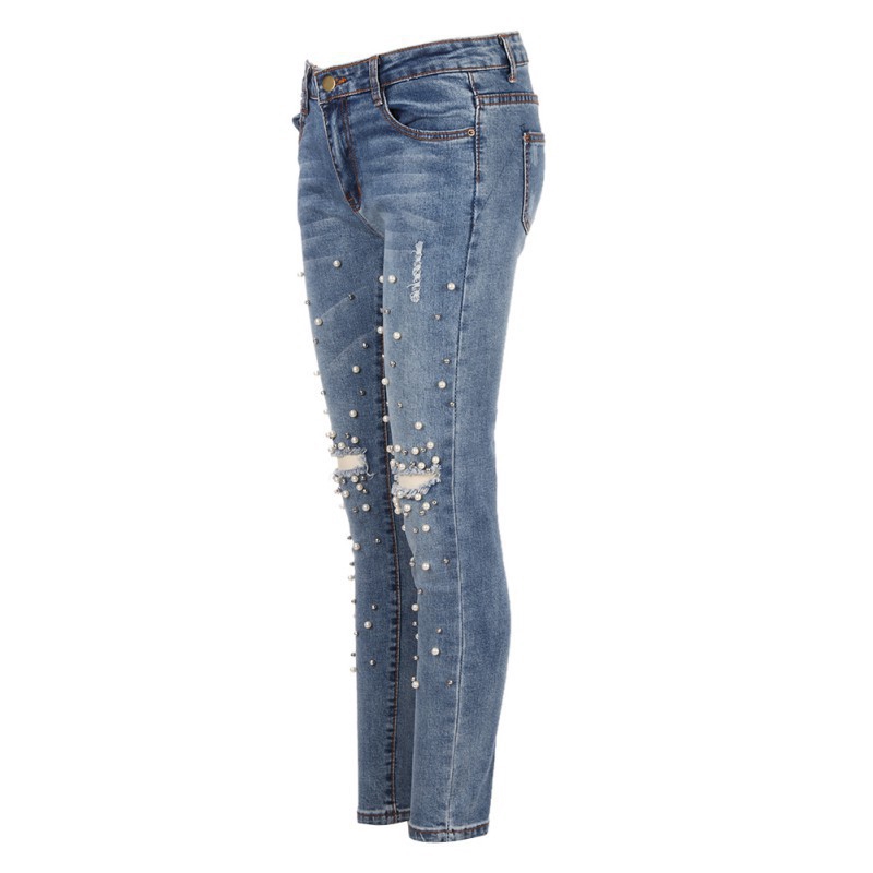 pearl denim jeans