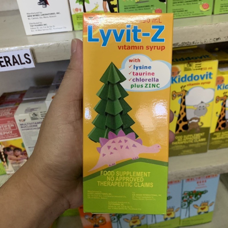(Cherifer Generic) Lyvit Z Multivitamins + Lysine + Taurine + Chlorella + Zinc Syrup for Kids