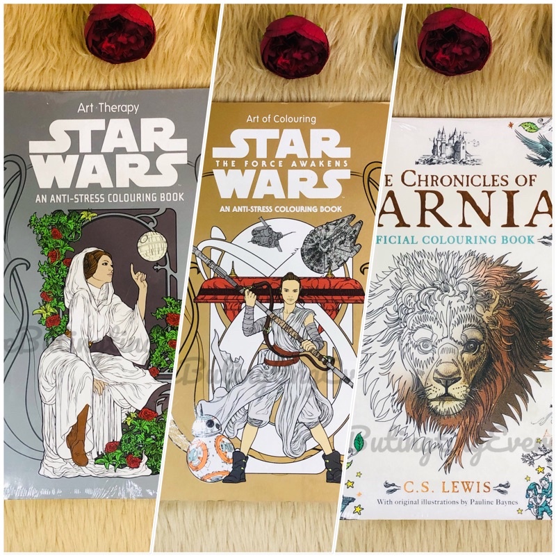 Anti Stress Coloring Book Art Therapy, Star Wars and Narnia New and