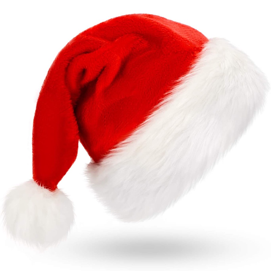 black red santa hat