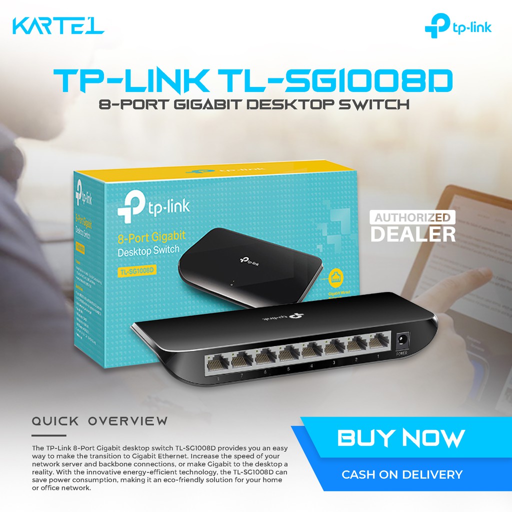 TP-Link TL-SG1008D 8-Port Gigabit Desktop Switch | TPLink SG1008D ...