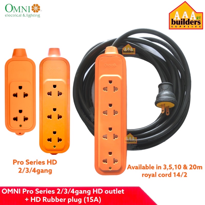 Industrial Heavy Duty Extension cord w/ 14/2 royalcord 3 5 10 20mtrs