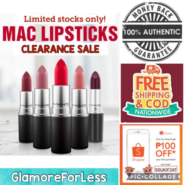 CLEARANCE SALE! MAC Cosmetics Lipsticks Shopee Philippines