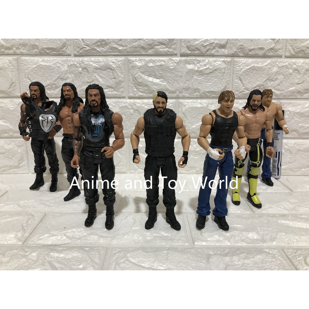 WWE The Shield Roman Reigns,Seth Rollins,Dean Ambrose,Uso Brother Jey,Jimmy  Mattel Action Figure | Shopee Philippines