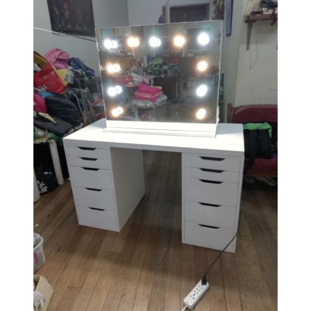 vanity mirror with lights and desk cheap