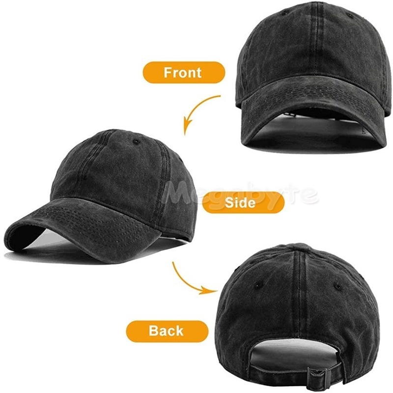 Latest Ins Hip Hop Hat Komatsu Logo Lycra Retro Distressed Washed cap Custom printing Peaked cap