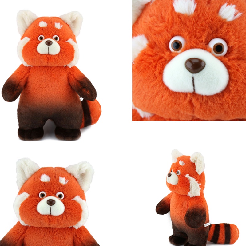 33cm Turning Red Plush Stuffed Toys 12 inch Red Panda Meilin Figures ...