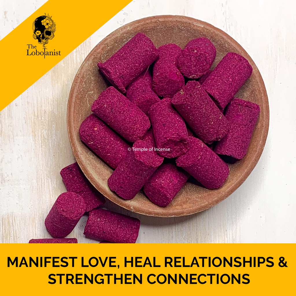 Temple of Incense Rose Prayer Dhoop Cones / Artisanal incense from