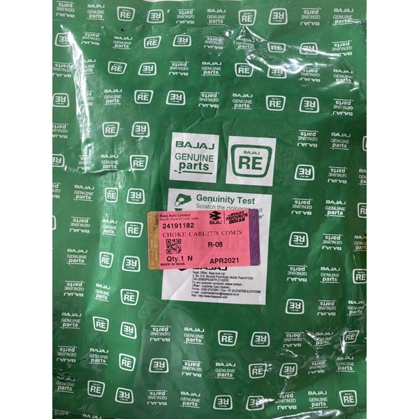 Bajaj RE Genuine Choke Cable Shopee Philippines