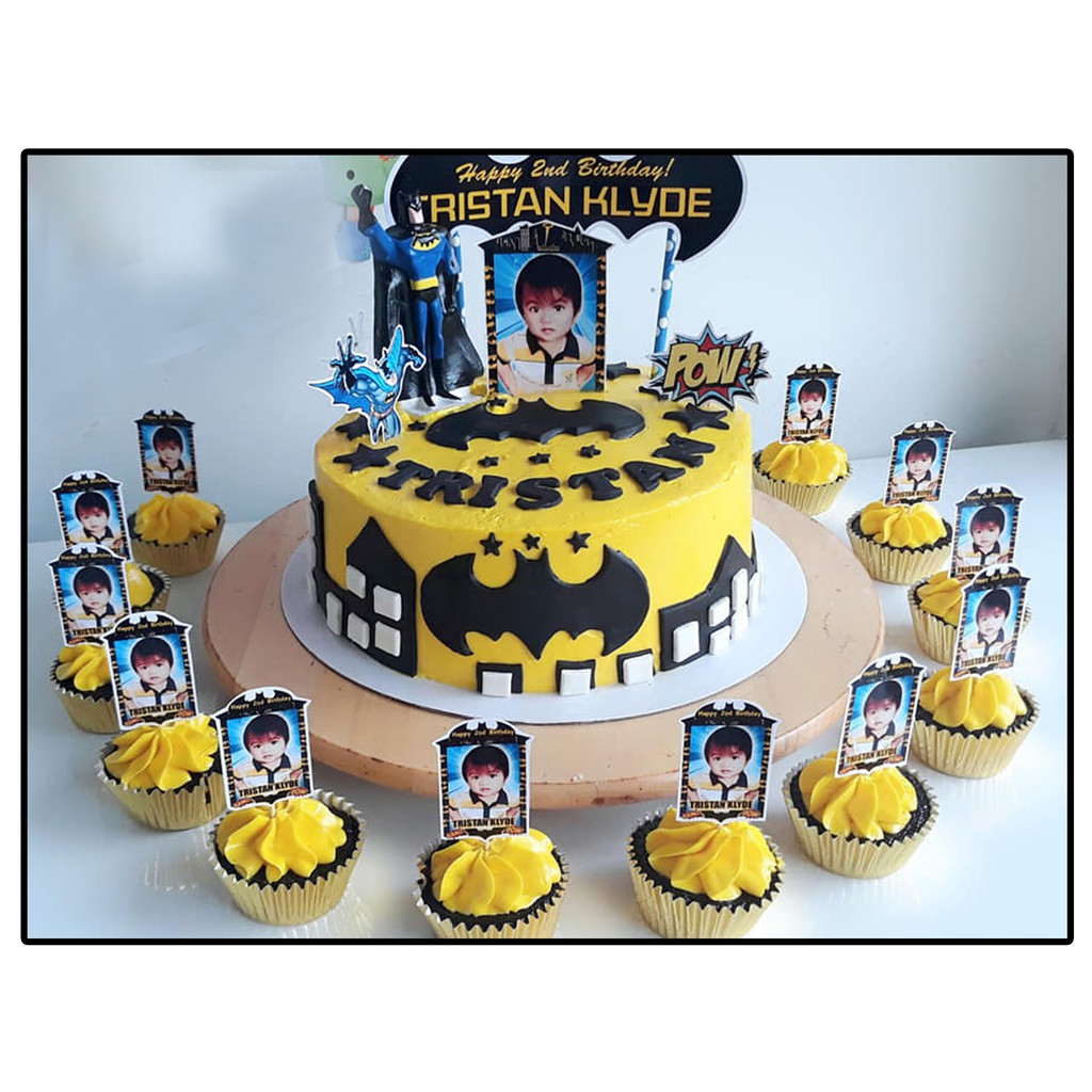 BATMAN TOPPER SET ( cake topper & 12pcs. cupcake topper) | Shopee  Philippines