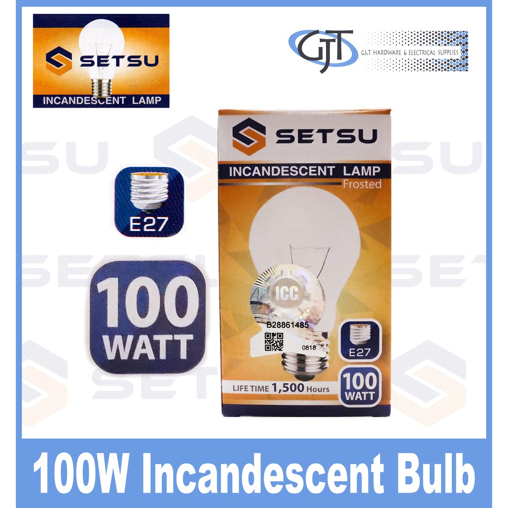 PACK OF 10 SETSU Incandescent Light Bulb 100W / Sisiw (Chick), Kulig