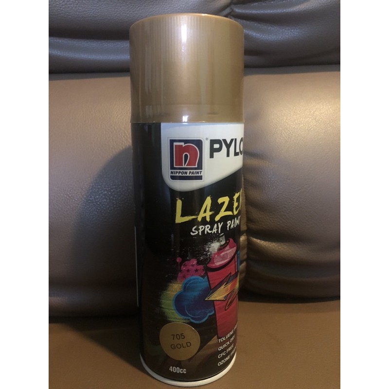 Authrnic Pylox Lazer Spray Metallic Gold 400cc Shopee Philippines