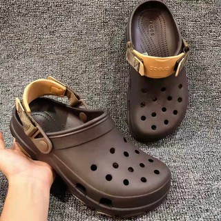 Crocs new hole slippers, men's and women's sizes, velcro adjustable ...