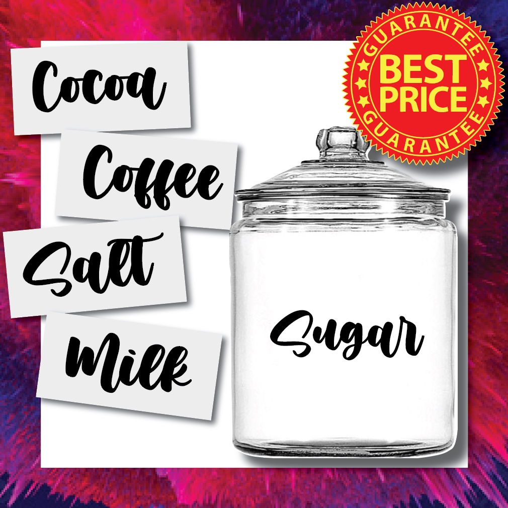 Kitchen and Condiments Waterproof and Customized Labels/Decals Pantry ...