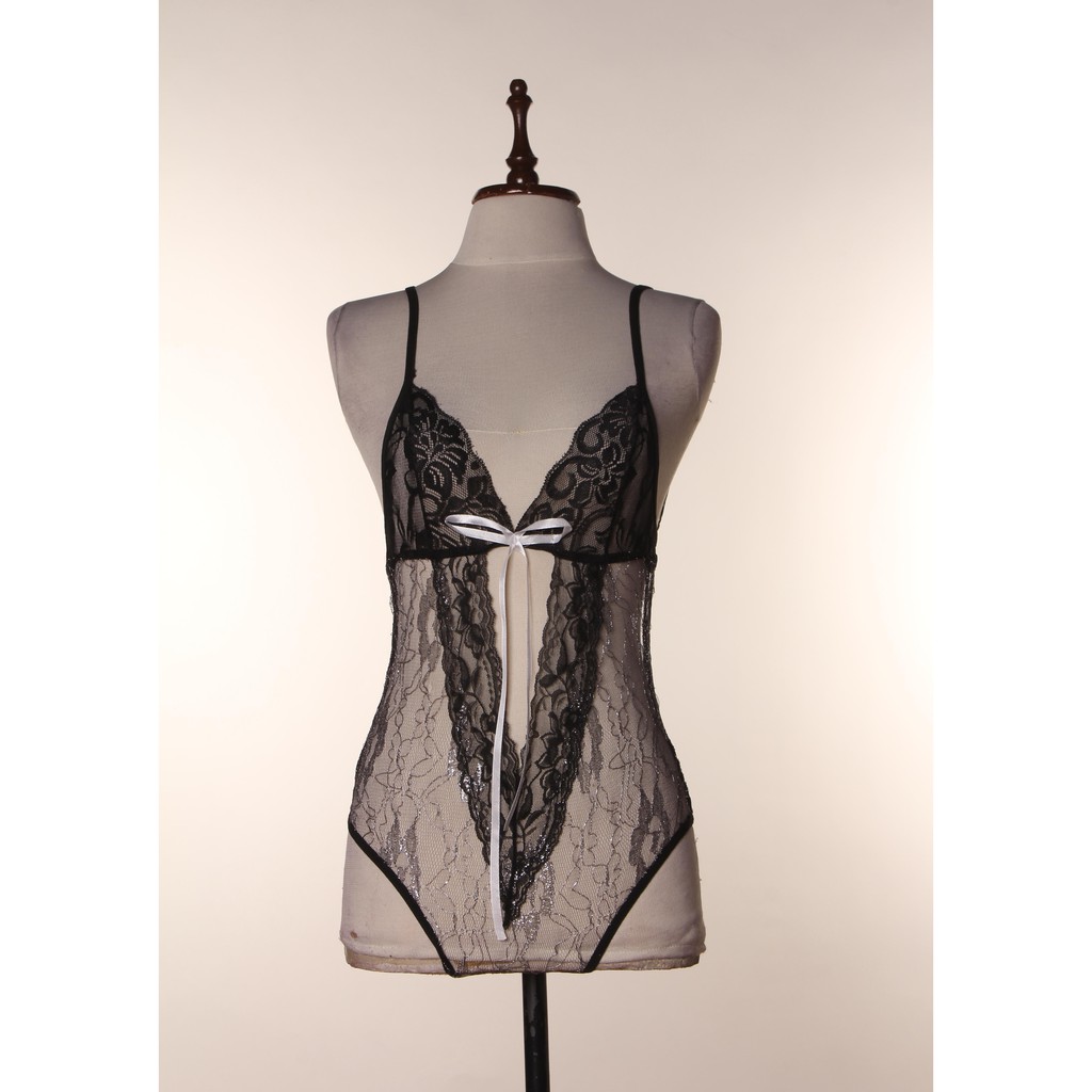 silver lace bodysuit