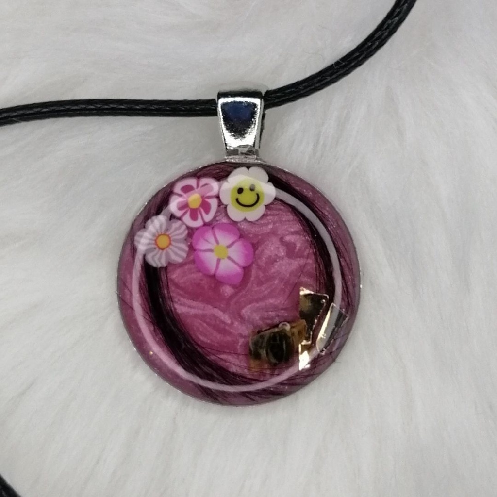 CUSTOMIZABLE Round Metal Pendant (Keepsake or DNA Keepsake) Shopee