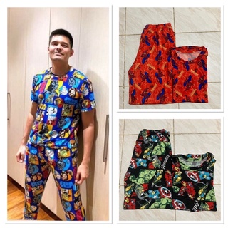 Terno Pajama Adult Plus-Size Boys Avengers/Spider Man/ Batman/ Captain America AvailableOnhand 00001
